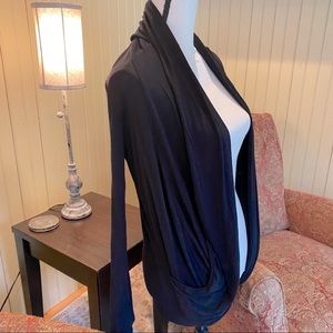 Lightweight Open Cartigan -Black